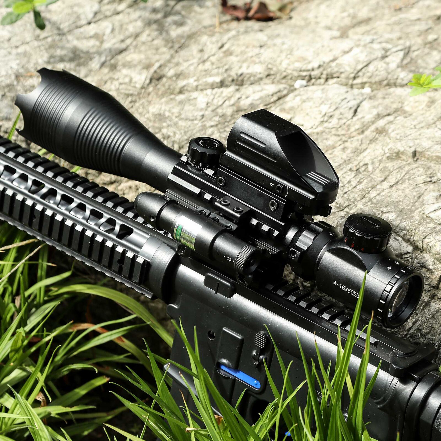 TAC-1: 4-16x50 Illuminated Reticle Scope Package