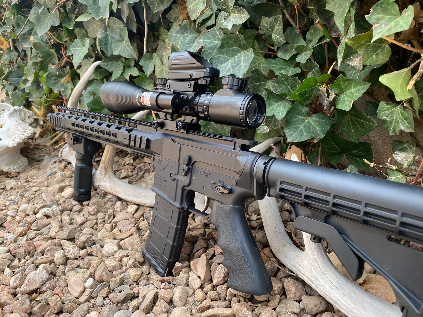 The AR-15 Liberty Package with Illuminated Scope, Vertical Foregrip and 41" Liberty Case