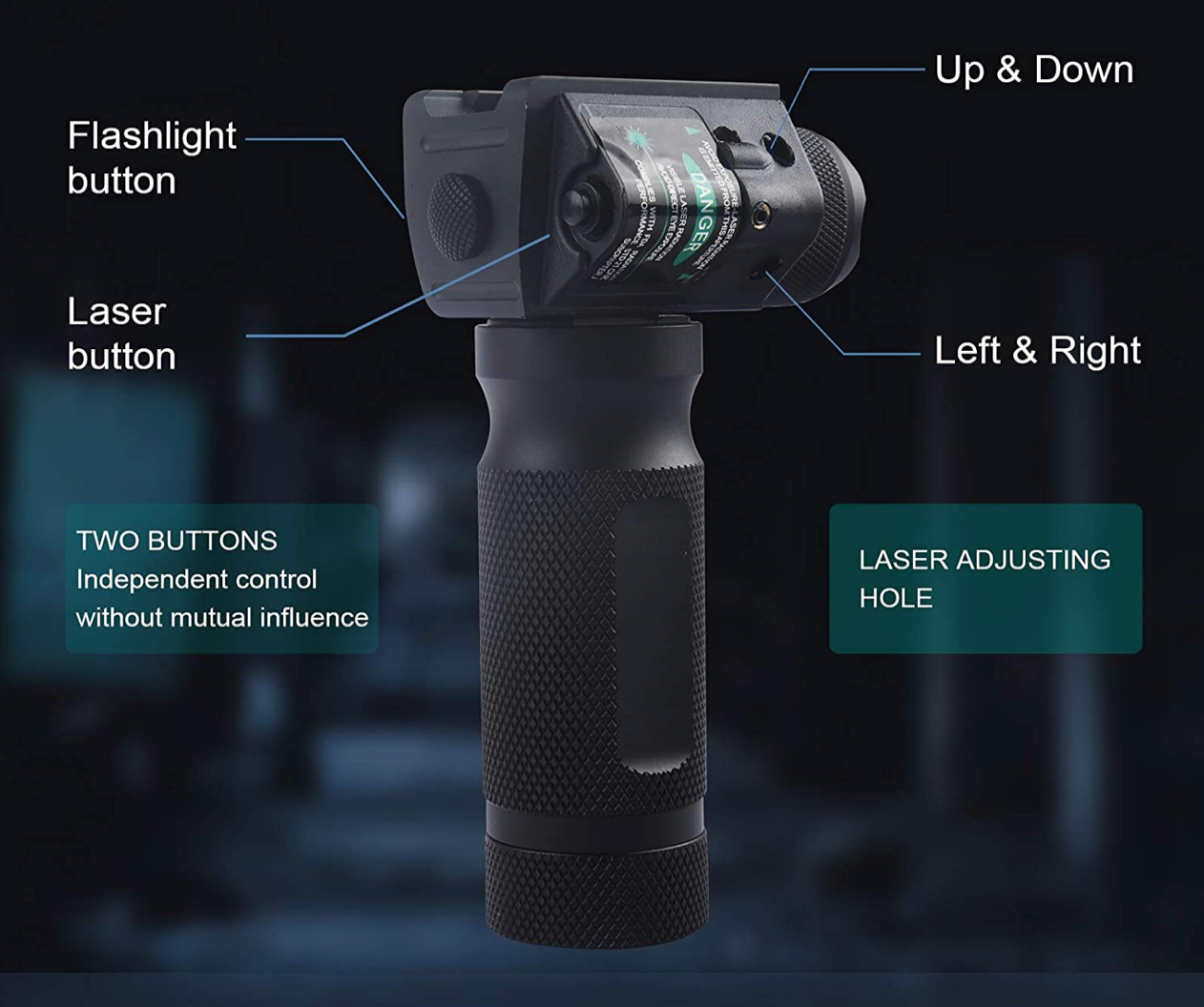 Vertical Foregrip 3 in 1 Flashlight