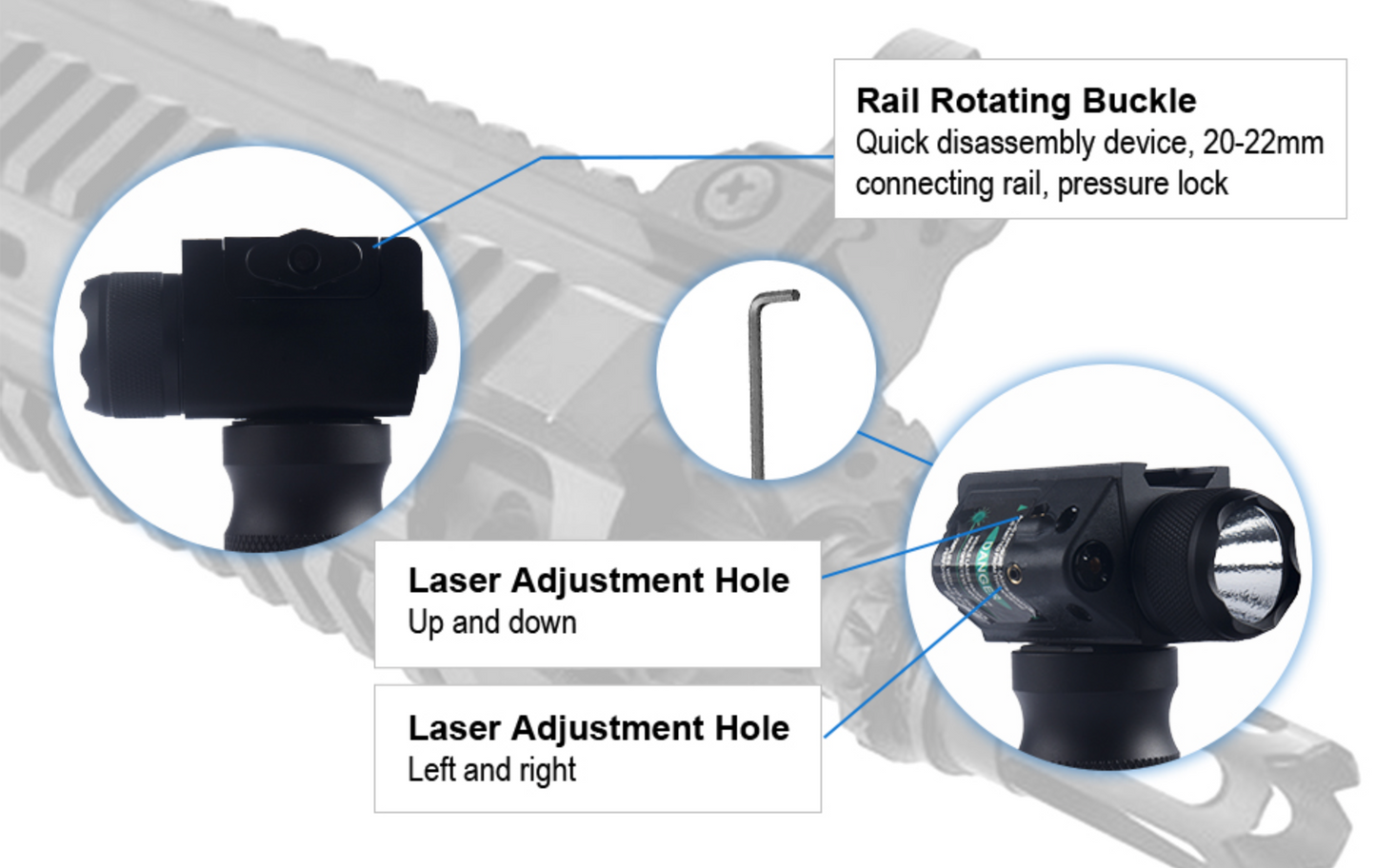 Vertical Foregrip 3 in 1 Flashlight