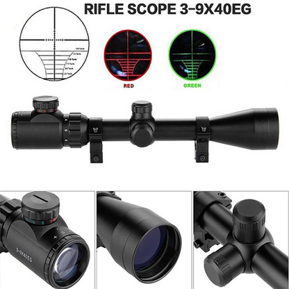 3-9x40 Optic Scope Red Green Rangefinder