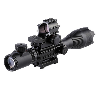 TAC-2: 4 Piece 4-16x50 Illuminated Reticle Scope Package