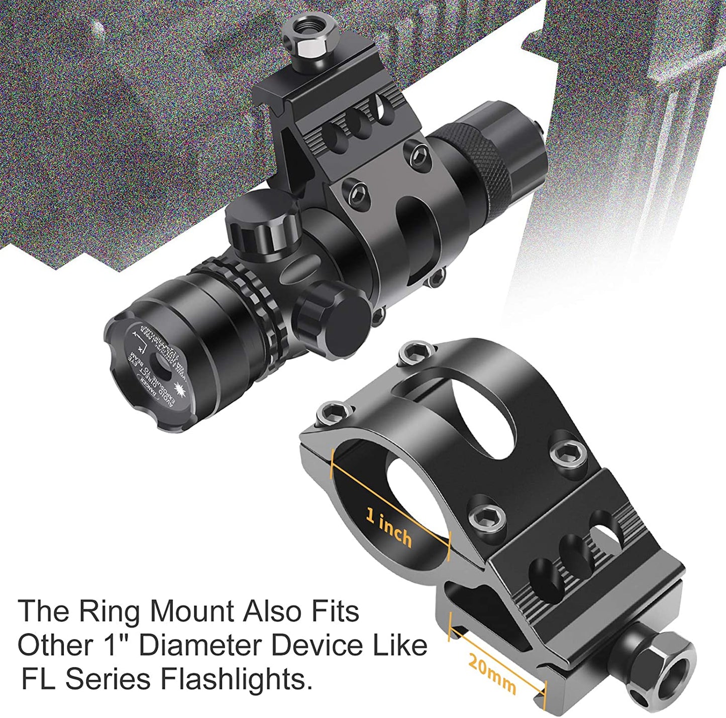 Feyachi GL6 Tactical Green Laser Sight with Versatile Mounting ML59 M-lok Rail Mount and Pressure Switch