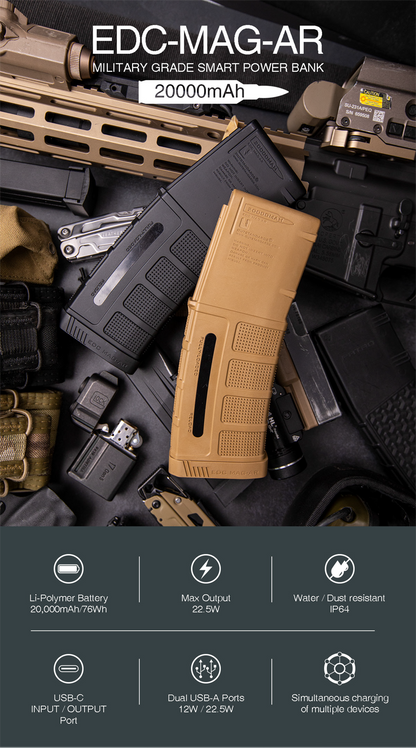 EDC-MAG-AR Military Grade Portable Charger