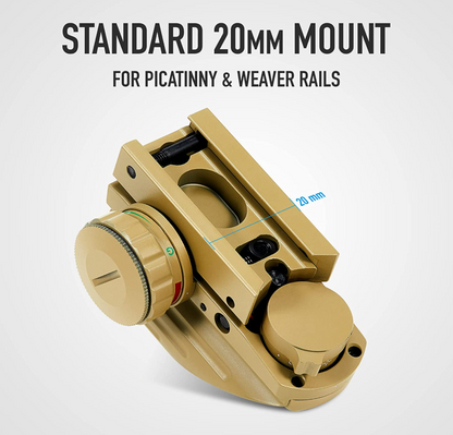 Reflex Dot Sight with 4 Different Reticle Options in Red or Green (FDE)